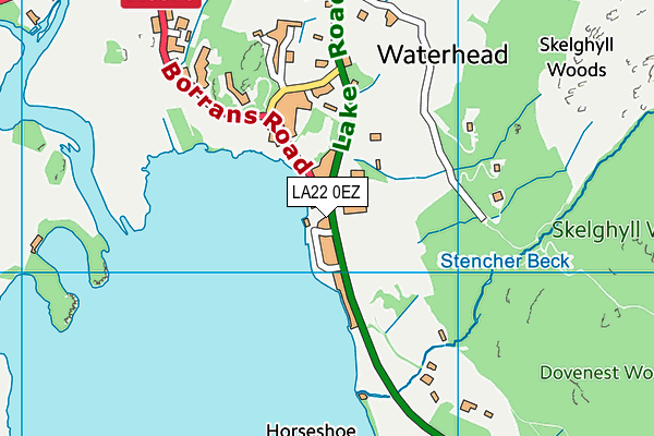 LA22 0EZ map - OS VectorMap District (Ordnance Survey)