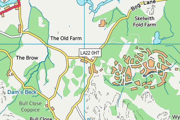 LA22 0HT map - OS VectorMap District (Ordnance Survey)