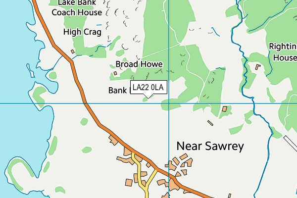 LA22 0LA map - OS VectorMap District (Ordnance Survey)