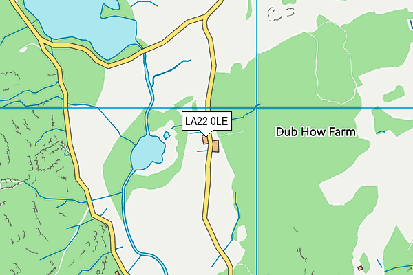 LA22 0LE map - OS VectorMap District (Ordnance Survey)