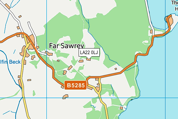 LA22 0LJ map - OS VectorMap District (Ordnance Survey)