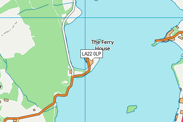 LA22 0LP map - OS VectorMap District (Ordnance Survey)