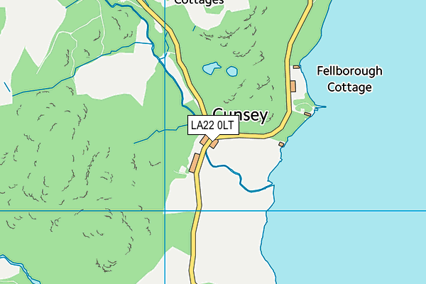 LA22 0LT map - OS VectorMap District (Ordnance Survey)