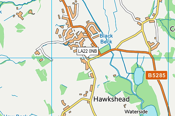 LA22 0NB map - OS VectorMap District (Ordnance Survey)