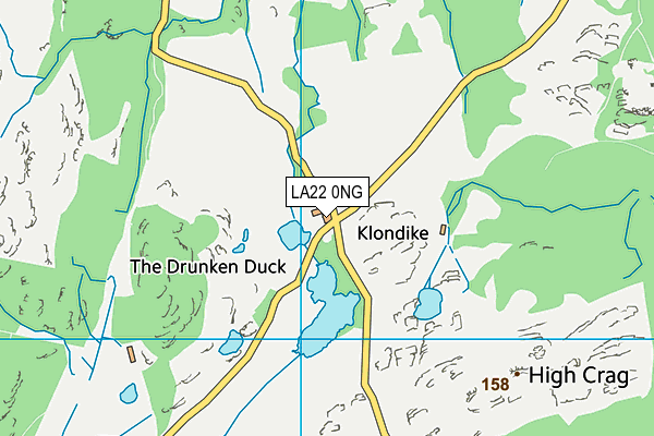 LA22 0NG map - OS VectorMap District (Ordnance Survey)