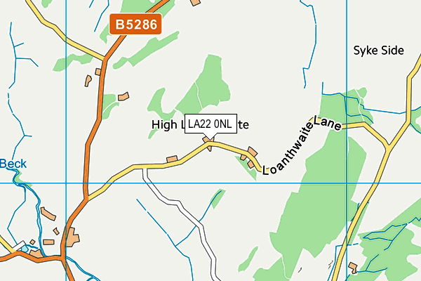 LA22 0NL map - OS VectorMap District (Ordnance Survey)