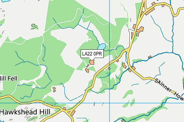 LA22 0PR map - OS VectorMap District (Ordnance Survey)