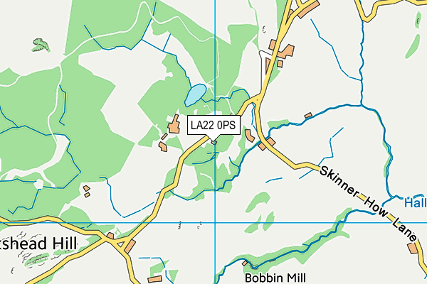 LA22 0PS map - OS VectorMap District (Ordnance Survey)