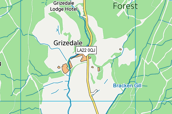 Grizedale Forest Visitor Centre map (LA22 0QJ) - OS VectorMap District (Ordnance Survey)