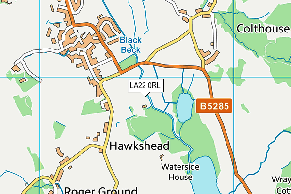 LA22 0RL map - OS VectorMap District (Ordnance Survey)