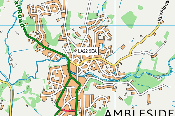 LA22 9EA map - OS VectorMap District (Ordnance Survey)