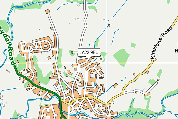 LA22 9EU map - OS VectorMap District (Ordnance Survey)