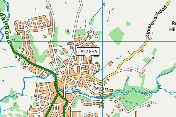 LA22 9HA map - OS VectorMap District (Ordnance Survey)