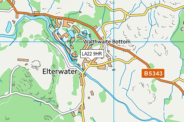 LA22 9HR map - OS VectorMap District (Ordnance Survey)