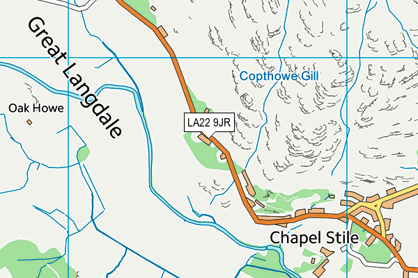 LA22 9JR map - OS VectorMap District (Ordnance Survey)