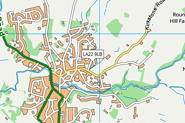 LA22 9LB map - OS VectorMap District (Ordnance Survey)