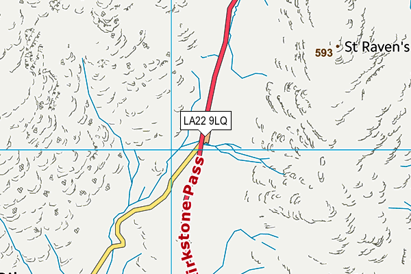 LA22 9LQ map - OS VectorMap District (Ordnance Survey)