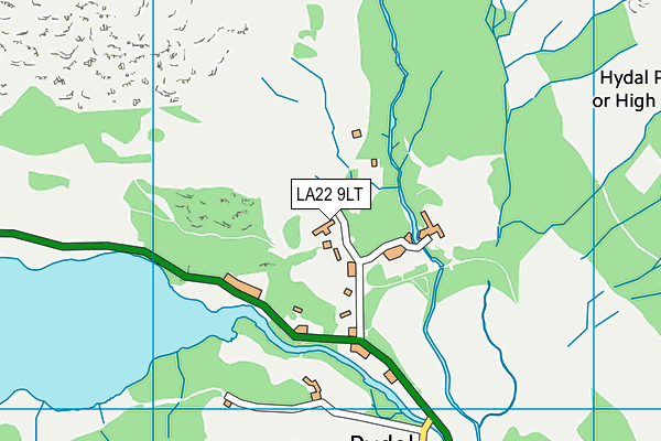 LA22 9LT map - OS VectorMap District (Ordnance Survey)