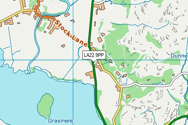 LA22 9PP map - OS VectorMap District (Ordnance Survey)