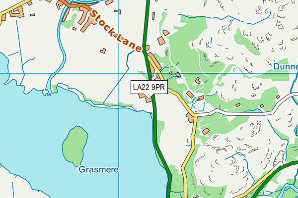 LA22 9PR map - OS VectorMap District (Ordnance Survey)