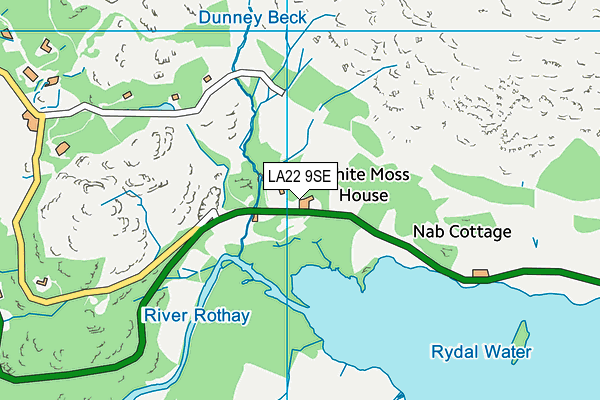 LA22 9SE map - OS VectorMap District (Ordnance Survey)