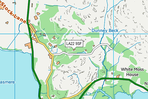LA22 9SF map - OS VectorMap District (Ordnance Survey)
