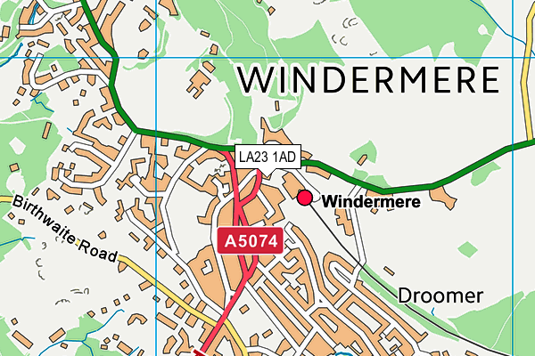 Map of MYLNBECK FLATS (WINDERMERE) LIMITED at district scale