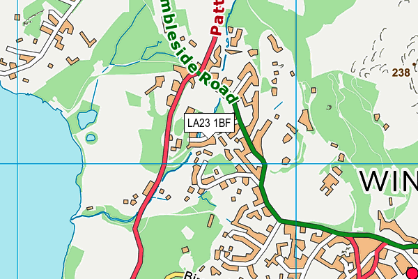 LA23 1BF map - OS VectorMap District (Ordnance Survey)