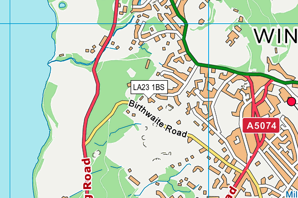 LA23 1BS map - OS VectorMap District (Ordnance Survey)