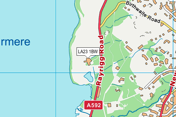 LA23 1BW map - OS VectorMap District (Ordnance Survey)