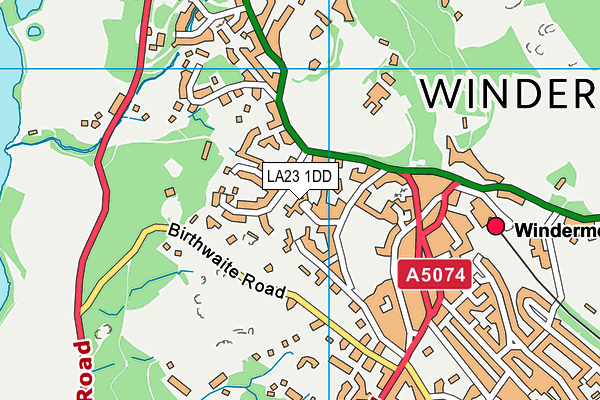 LA23 1DD map - OS VectorMap District (Ordnance Survey)