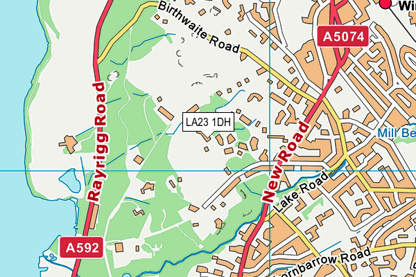 LA23 1DH map - OS VectorMap District (Ordnance Survey)