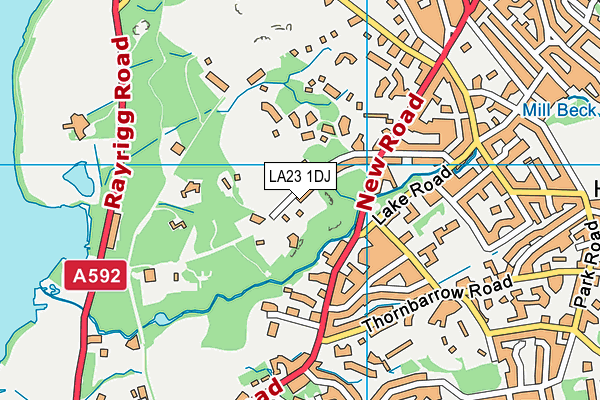 LA23 1DJ map - OS VectorMap District (Ordnance Survey)