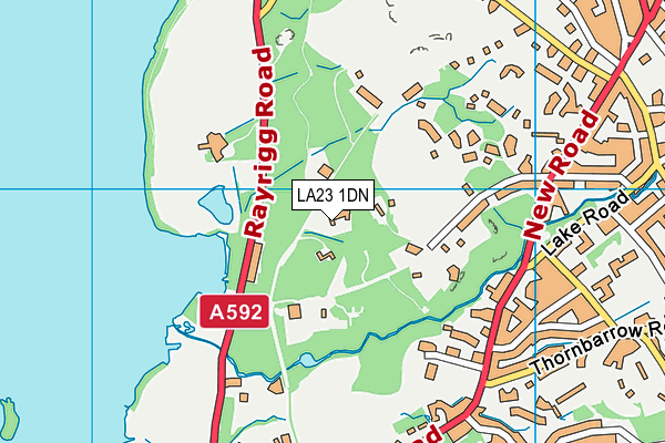 LA23 1DN map - OS VectorMap District (Ordnance Survey)