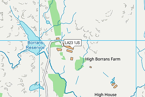 LA23 1JS map - OS VectorMap District (Ordnance Survey)