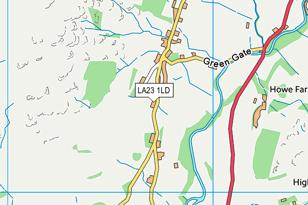 LA23 1LD map - OS VectorMap District (Ordnance Survey)