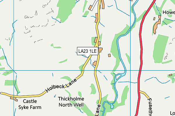 LA23 1LE map - OS VectorMap District (Ordnance Survey)