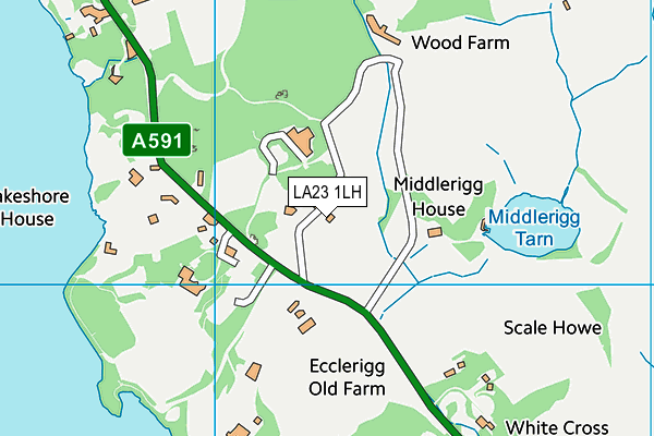 LA23 1LH map - OS VectorMap District (Ordnance Survey)
