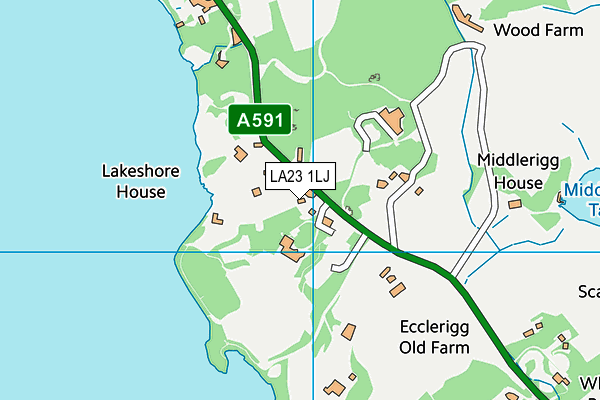 LA23 1LJ map - OS VectorMap District (Ordnance Survey)