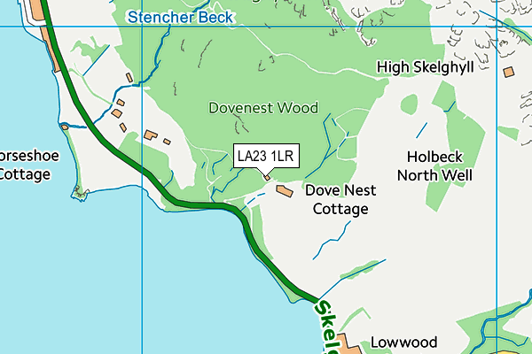LA23 1LR map - OS VectorMap District (Ordnance Survey)