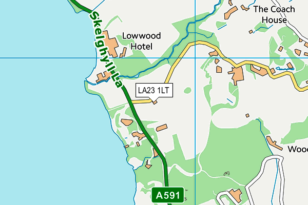 LA23 1LT map - OS VectorMap District (Ordnance Survey)