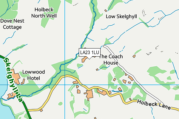 LA23 1LU map - OS VectorMap District (Ordnance Survey)