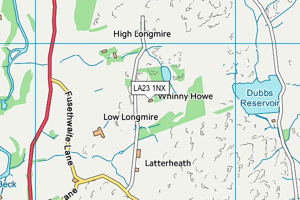 LA23 1NX map - OS VectorMap District (Ordnance Survey)