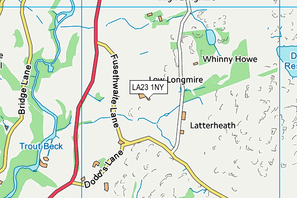 LA23 1NY map - OS VectorMap District (Ordnance Survey)