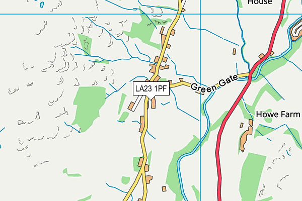 LA23 1PF map - OS VectorMap District (Ordnance Survey)
