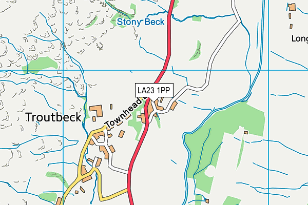 LA23 1PP map - OS VectorMap District (Ordnance Survey)