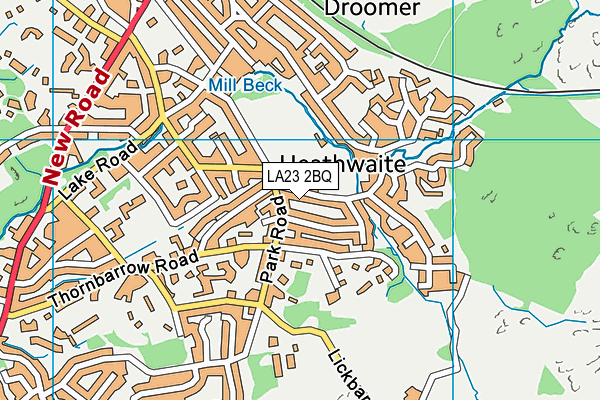 LA23 2BQ map - OS VectorMap District (Ordnance Survey)