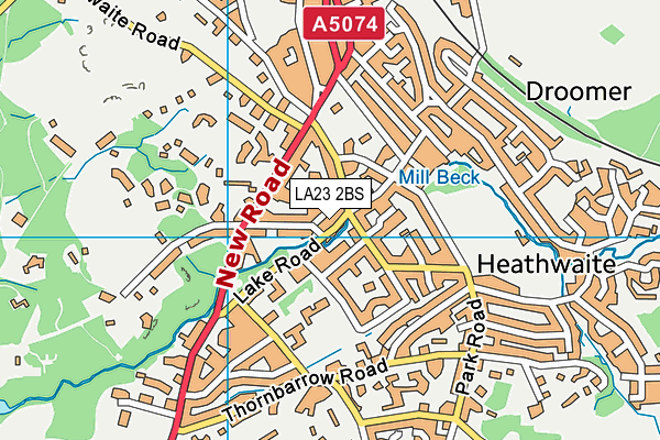 LA23 2BS map - OS VectorMap District (Ordnance Survey)