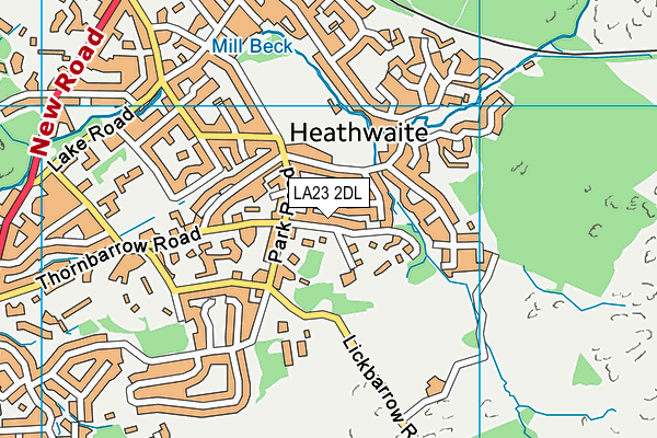 LA23 2DL map - OS VectorMap District (Ordnance Survey)