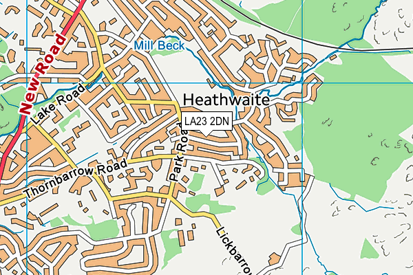 LA23 2DN map - OS VectorMap District (Ordnance Survey)